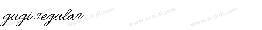 gugi regular字体转换